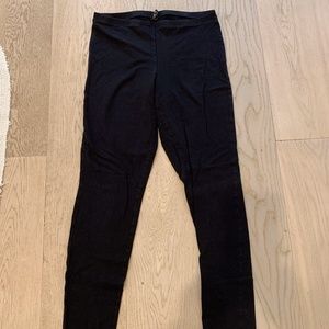 HUE Women's Black Stretch Cotton Leggins Small Curvy